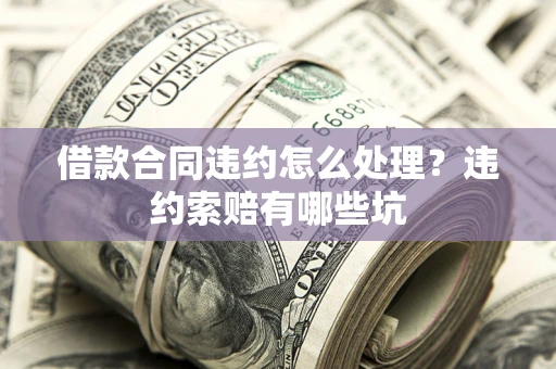 武汉借款合同违约怎么处理？违约索赔有哪些坑
