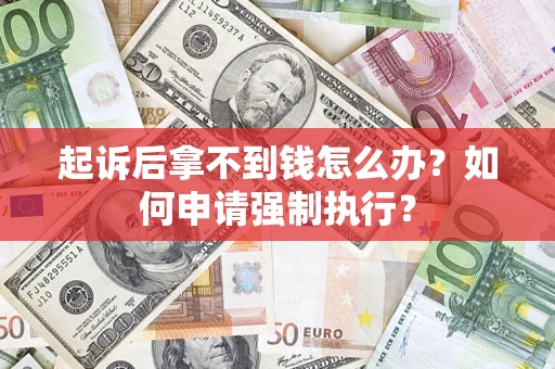 武汉起诉后拿不到钱怎么办？如何申请强制执行？