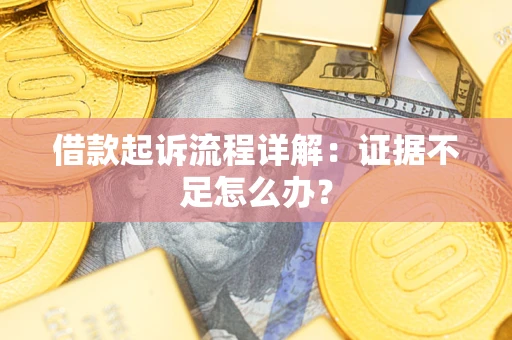 武汉借款起诉流程详解：证据不足怎么办？