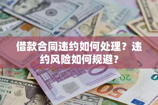 武汉借款合同违约如何处理？违约风险如何规避？