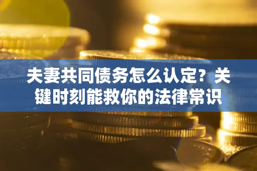 武汉夫妻共同债务怎么认定？关键时刻能救你的法律常识
