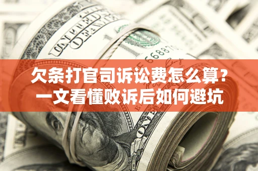 武汉欠条打官司诉讼费怎么算？一文看懂败诉后如何避坑