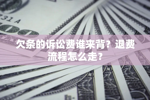 武汉欠条的诉讼费谁来背？退费流程怎么走？