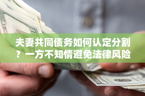 武汉夫妻共同债务如何认定分割？一方不知情避免法律风险必看！